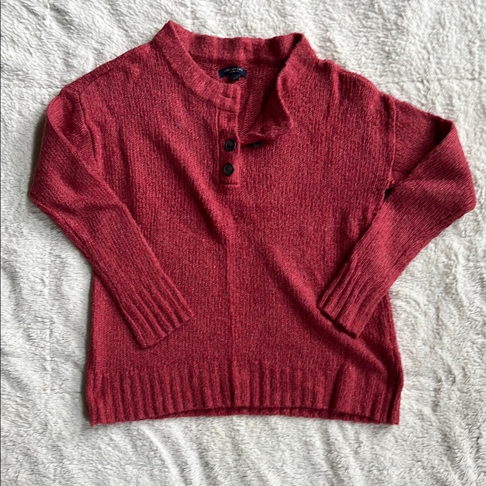 American Eagle Oversized Women's Henley Sweater